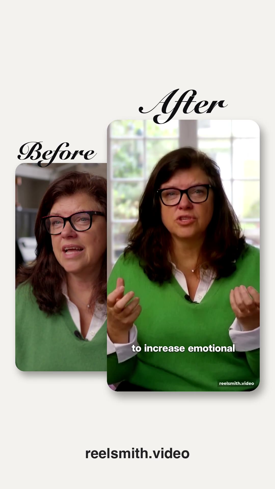 Before and after comparison